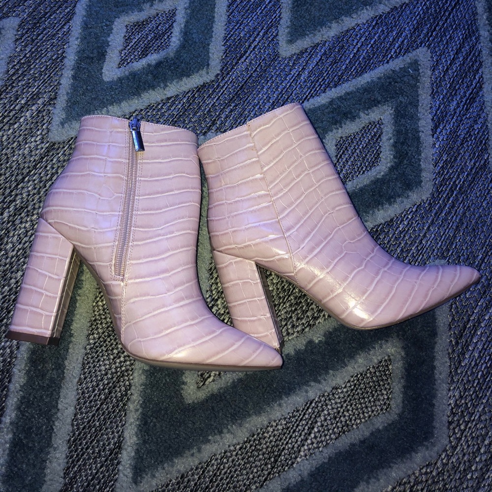 Pink Printed Booties